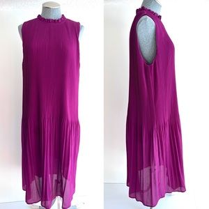 Melloday Sleeveless Sheath Dress Pleated Dropped Waist Large Like New